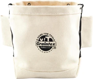 CB1136 Canvas Nut and Bolt Bag, 3 Pockets - Picture 1 of 12
