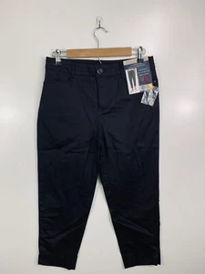Classic Apparel Khakis & Company Size 4 Black Sateen Cropped Capri Pants NWT - Picture 1 of 4