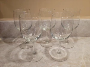 Royal Crystal Rock Aurea Clear Wine Water Glass Goblets X 5 - Picture 1 of 6