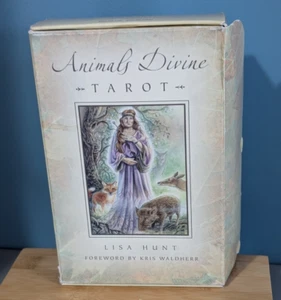 Animals Divine Tarot Lisa Hunt Complete With 78 Cards, Book and Bag 1st Ed, 2005 - Picture 1 of 22