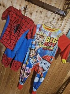 Lot Of 3 Kids PJ'S 3T Spiderman Paw Patrol Wonder Woman Costume READ GUC B3☆ - Picture 1 of 21