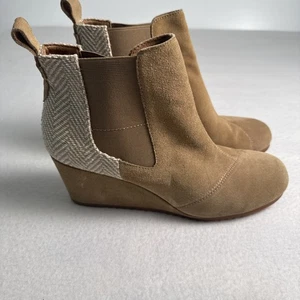 Toms Tostado Wear Buenas Botas de Cuña Gamuza Prendas para el torso Mujer Talla 11 Suave Excelente - Imagen 1 de 10