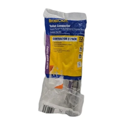 BrassCraft 3/8 «Сжатие 7/8» шариковая гайка 12» полимерная оплетка унитаз соединитель  - Изображение 1 из 2