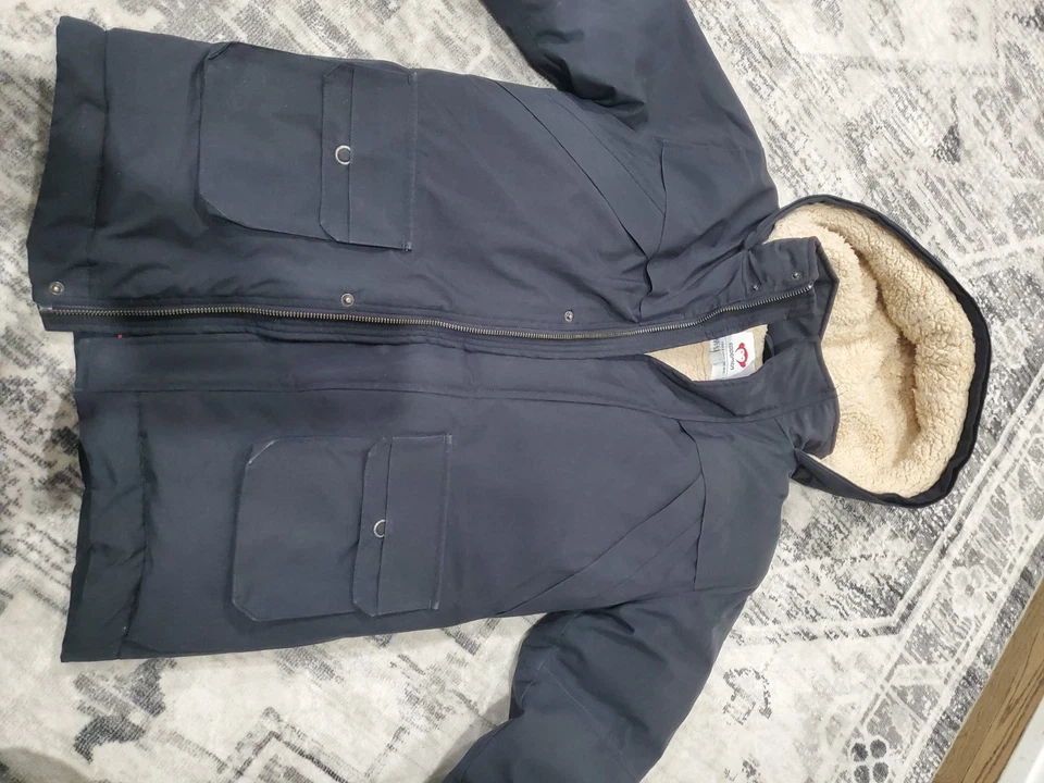 Abrigo Appaman Niños Forro Sherpa Talla 14 Plumón Relleno Gris Carbón Falta Piel Foto 1 de 1