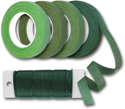 5Pcs Floral Arrangement Kit, Floral Wire Floral Tape, 22-Guage Green Paddle Wire - image 1 of 4