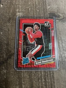 2023-24 Donruss Scoot Henderson Choice Red /99 Rated Rookie Blazers 42/99 - Picture 1 of 2