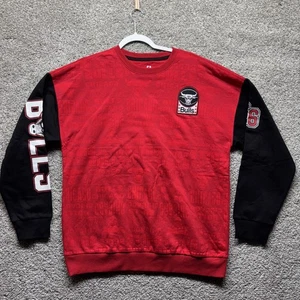 Chicago Bulls Sweatshirt Men Large Red Black NBA Basketball Mascot Logo Benny - Picture 1 of 12