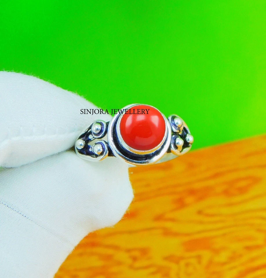 Anello regalo fatto a mano in argento sterling 925 con pietre preziose di... - Immagine 1 di 4