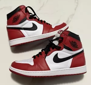 Air Jordan 1 Retro High OG Chicago 2015 (VNDS) - Größe 11,5 - 555088 101 - Bild 1 von 6