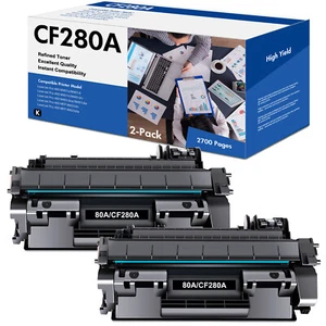 2PK CF280A Toner Cartridge for HP Laserjet Pro M401dn M401dw M425dn M425dw M401d - Picture 1 of 8