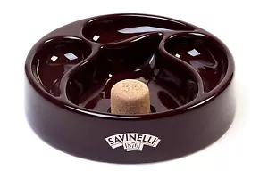 Ashtray Pipe Stand SAVINELLI Ceramic Brown 3 Slots - Picture 1 of 1