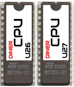 Williams Diner Flipper CPU Komplett Rom Set U26 - U27 - Bild 1 von 1