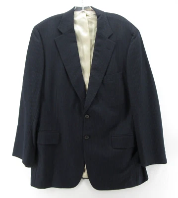 VINTAGE Paul Stuart Sport Coat Men 43 Long Blue Blazer Wool Cashmere Super 120s - Image 1 of 4