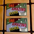 STARBUCKS 2024 TWO  "AMAZING MAMA" GIFT CARDS NEW UNUSED FAST SHIPPING