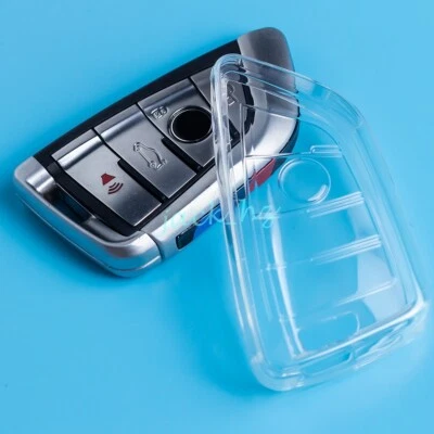 Transparent Clear Key Fob Cover Case Holder Bag For BMW X1 X2 X3 X4 X5 X6 X7 - Image 1 of 4