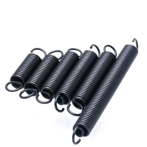 5Pcs Open Hook Extension Tension Spring Black Spring Steel Wire Dia 1.0mm 1.2mm - Picture 1 of 4