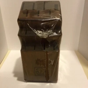 NOS Vintage Tramontina 15 Slot Wooden Knife Block-Free Shipping - Picture 1 of 7