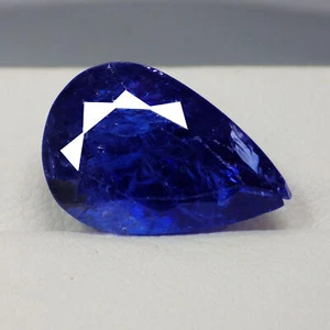 Piedras preciosas sueltas de tanzanita 100 % naturales de pera de fuego de cinco estrellas de 10,87 quilates (16 x 11 mm) - Imagen 1 de 5