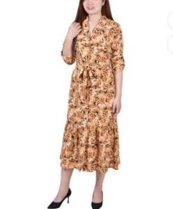 Ny Collection Damen Stufen Midi CottageCore Boho Kleid Granny’s Chic Retro - 3X - Bild 1 von 5