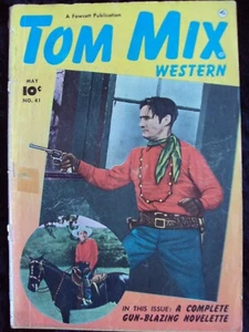Tom Mix Western #41 1951 cómic de la edad de oro Fawcett  - Imagen 1 de 2