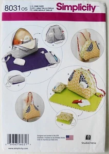 Simplicity 8031 Convertible Diaper Bags Changing Pads Sewing Pattern - Picture 1 of 1