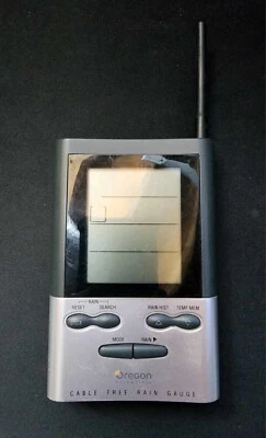 Oregon Scientific Wireless Rain Gauge Monitor RGR122 Cable Free Tested Working - Image 1 of 2