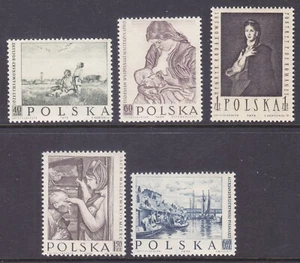 Poland 850-54 MNH 1959 Paintings by Polish Artists Full Set of 5 - Picture 1 of 1