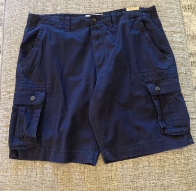 Arizona Jean Co. Chino 6-Pocket Shorts Mens Tag 38 Navy Classic Fit 10.5" Inseam - Image 1 of 4