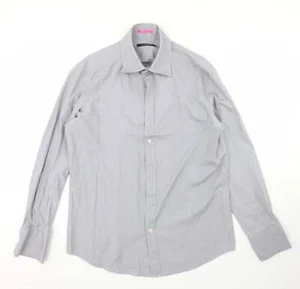 Full Circle Mens Grey Cotton Button-Up Size L Collared Button - Picture 1 of 12