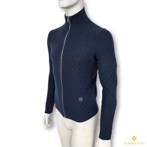 Louis Vuitton Navy Cotton Damier Cardigan Sweater size XS - Picture 1 of 20