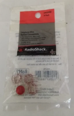 RadioShack Telephone Wire Spice Connectors 640-3080 Pkg. of 4 - Image 1 of 2