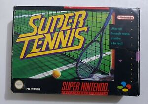 Super Tennis Super Nintendo SNES Pal España COMPLETO+poster