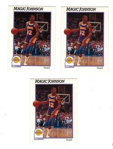 (3)x Ervin Magic Johnson LA Lakers 1991 Hoops Basketball Prototype Promo Cards  - Picture 1 of 2