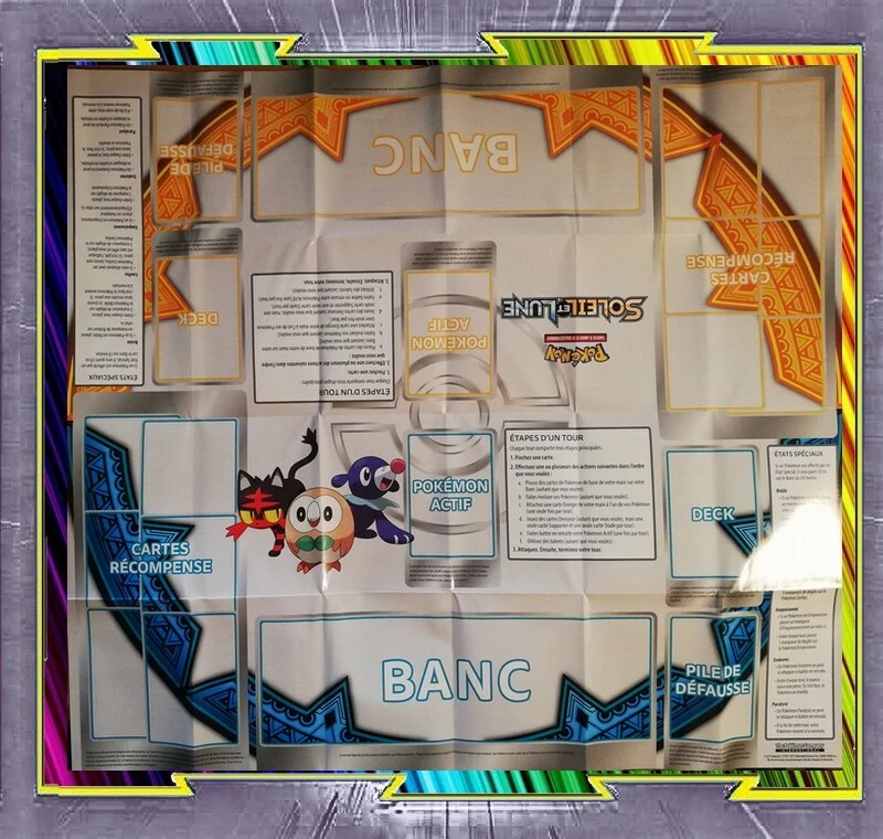 Tapis de Jeu - Playmat - Pokemon : Flamiaou, Brindibou Et Otaquin - SL01 - Photo 1/1