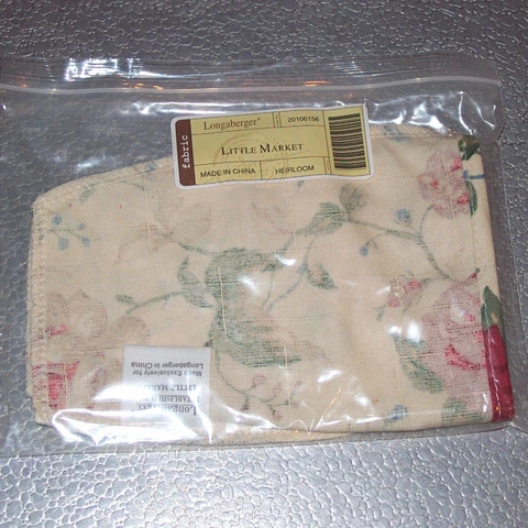Longaberger Heirloom Floral LITTLE MARKET Basket Liner ~ New plus FREE SHIPPING! Cover