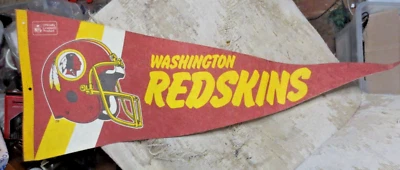 Banderín de fútbol americano vintage de los 80 NFL de los Washington Redskins Foto 1 de 4
