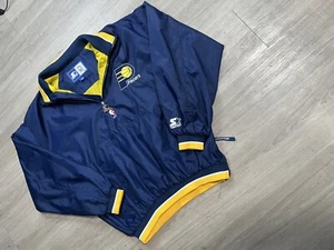 Vintage Indiana Pacers Pullover Men's Large Windbreaker Jacket 90s Blue NBA - Picture 1 of 8