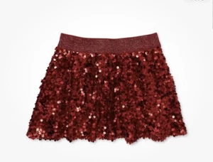 Girls Red Sequin Skirt Size 8 NEW - Picture 1 of 6
