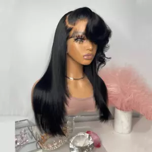 40in Straight Lace Front Wig - 180% Density Human Hair Pre-Plucked 13x4 - Picture 1 of 9