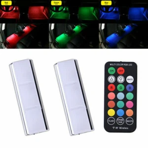 2pcs Magnetisch RGB Auto Ambientebeleuchtung Innenbeleuchtung mit Fernbedienung - Picture 1 of 14