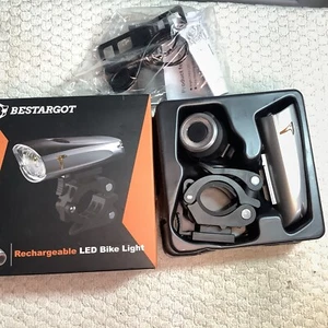 Bestargot Waterproof Bike Headlight, LED Rechargeable & Tail Lamp - Picture 1 of 8