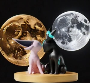 2Pcs/Set Lovely Pokemon Umbreon and Espeon Action Figure Doll Toy 9cm Tall New - Picture 1 of 4