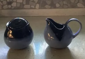Vintage SANGO Nova Blue Cream & Sugar Bowl Set, Stoneware, Mint ! - Picture 1 of 6