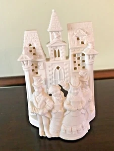 Partylite Village Christmas Carolers Tealight Votive Bisque Candle Holder - Picture 1 of 5