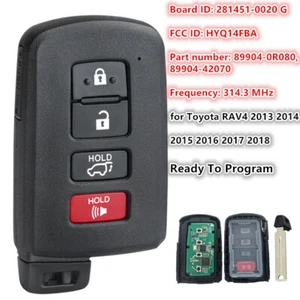 UNLOCKED for 2013-2018 TOYOTA RAV4 SMART KEY KEYLESS REMOTE HYQ14FBA 281451-0020 - Picture 1 of 6