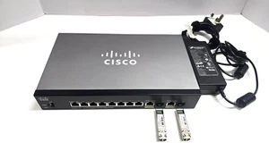 Cisco SG350-10MP 10-Port Gigabit PoE Managed Ethernet Network Switch+ PSU+2x SFP - Picture 1 of 19