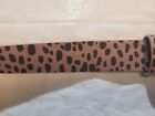 Women's Leopard Spot Oval Center Bar Belt - Universal Thread Beige Size XL