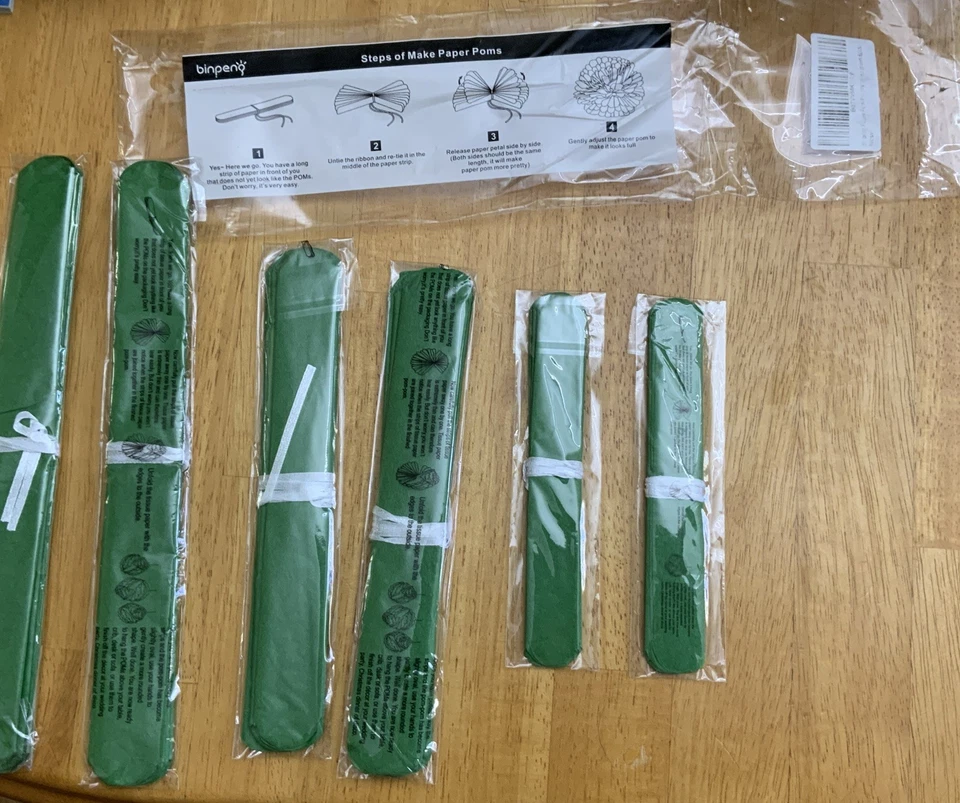 Papel Pompón 3 Tamaños, 6 Piezas Total-Nuevo Foto 1 de 1