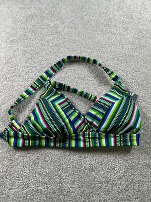 Top de bikini Mossimo para mujer mediano multicolor a rayas de nailon Foto 1 de 4