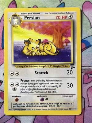 Pokémon TCG Persian Base Set 2 56/130 Regular Unlimited Uncommon HP - Image 1 of 2
